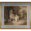 Paire de grands dessins au lavis et rehauts de gouache blanche par Jules David | Biron Paire de grands dessins au lavis et rehauts de gouache blanche par Jules David