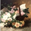 CAUCHOIX Eugène Bouquet de roses dans un panier huile sur toile signée Certificat d’authenticité | Biron CAUCHOIX Eugène Bouquet de roses dans un panier huile sur toile signée