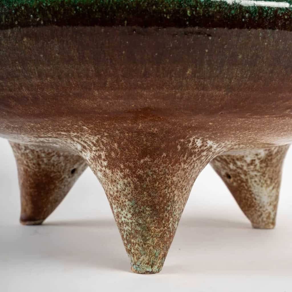 Grande coupe tripode céramique d’ Accolay | Biron Grande coupe tripode céramique d' Accolay