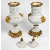 Paire de vases en Biscuit fin XIXè siècle | Biron Paire de vases en Biscuit fin XIXè siècle