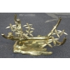 1950/70 Table Basse au Bonzaï sur Dune de Sable en Bronze Doré Willy Daro ou Duval Brasseur