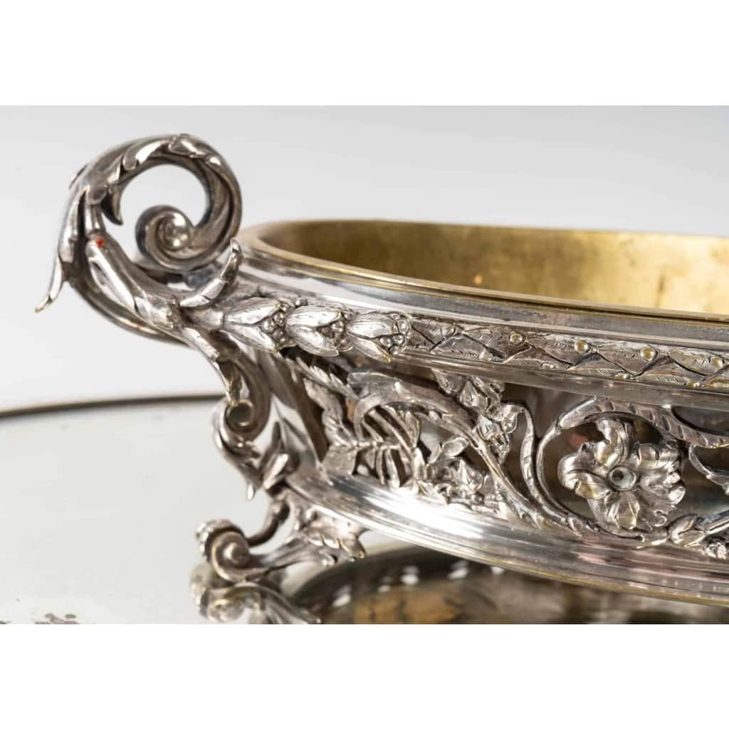Jardinière en bronze argenté, fin XIXème siècle | Biron Jardinière en bronze argenté, fin XIXème siècle