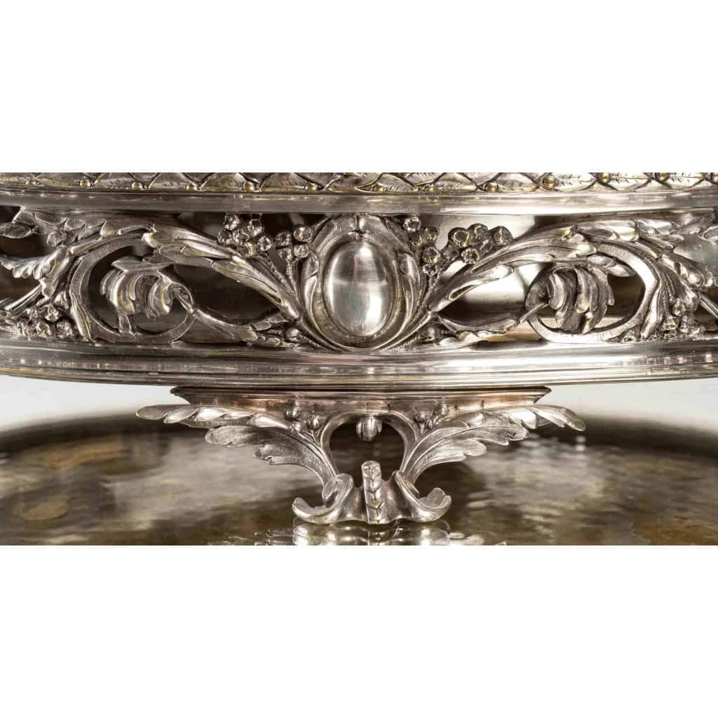 Jardinière en bronze argenté, fin XIXème siècle | Biron Jardinière en bronze argenté, fin XIXème siècle