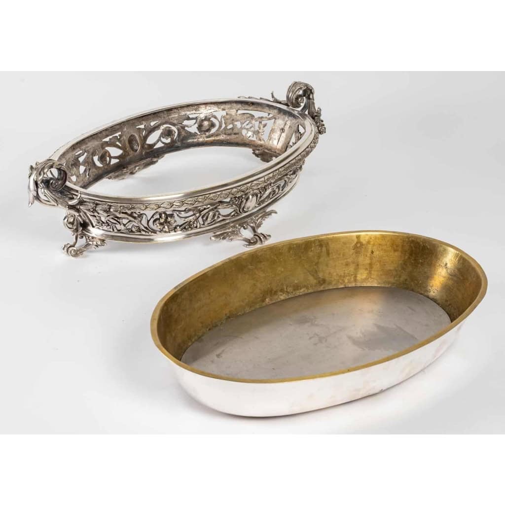 Jardinière en bronze argenté, fin XIXème siècle | Biron Jardinière en bronze argenté, fin XIXème siècle