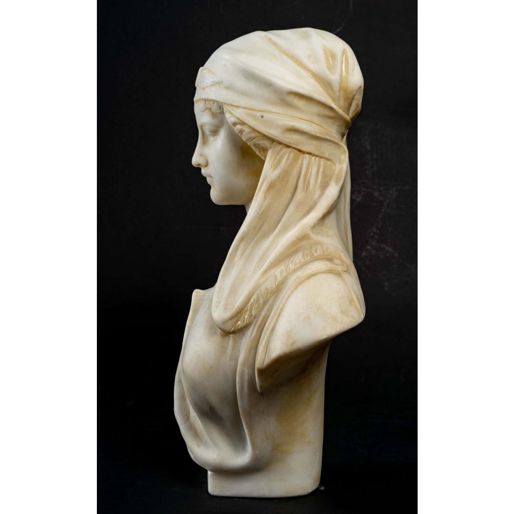 Buste en albâtre, début XXème siècle | Biron Buste en albâtre, début XXème siècle