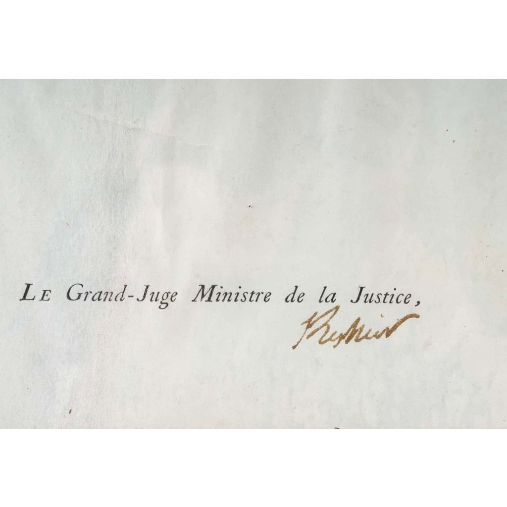 Lettre de grâce imprimée sur Vélin, signée par Napoléon ; 1807 | Biron Lettre de grâce imprimée sur Vélin, signée par Napoléon ; 1807