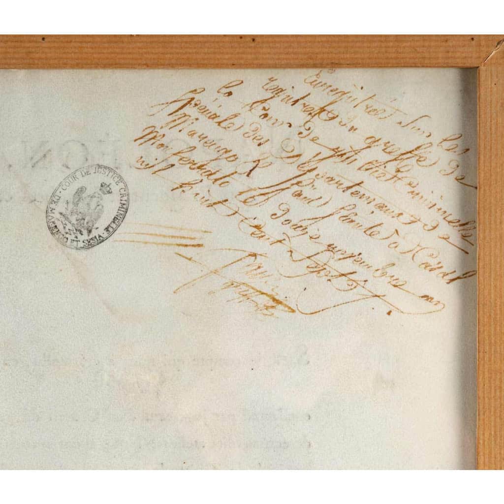 Lettre de grâce imprimée sur Vélin, signée par Napoléon ; 1807 | Biron Lettre de grâce imprimée sur Vélin, signée par Napoléon ; 1807