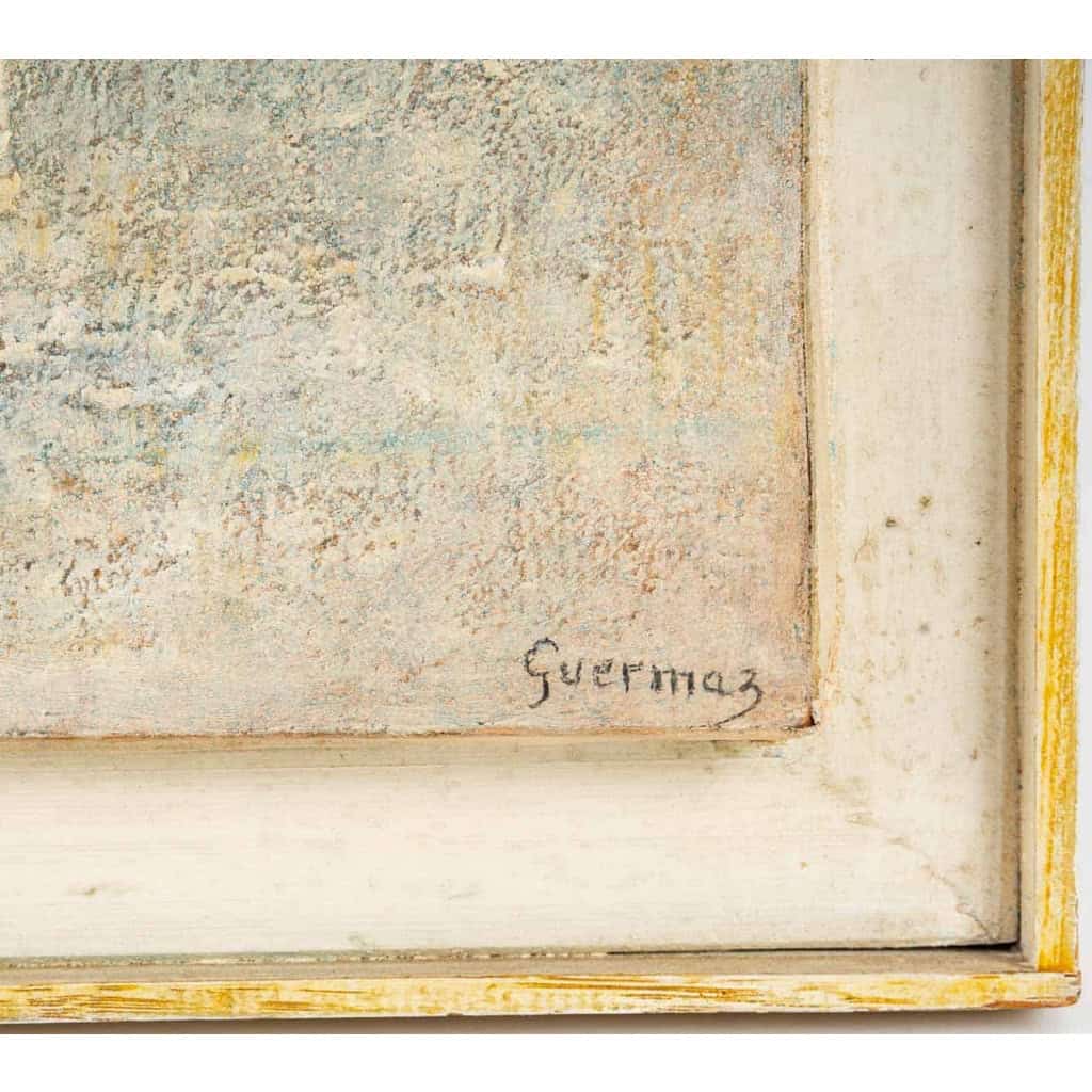 Huile sur toile, signée Abdelkader GUERMAZ (1919-1996) | Biron Huile sur toile, signée Abdelkader GUERMAZ (1919-1996)