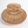 Flacon « A Côtes Bouchon Papillons » verre blanc patiné sépia de René LALIQUE | Biron Flacon "A Côtes Bouchon Papillons" verre blanc patiné sépia de René LALIQUE