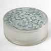 Boite « Compiègne » verre blanc patiné bleu de René LALIQUE | Biron Boite "Compiègne" verre blanc patiné bleu de René LALIQUE