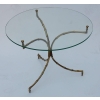 1970′ Table Guéridon Bambou Maison Baguès en Laiton avec Plateau en Verre | Biron |||||||||