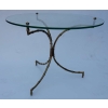 1970′ Table Guéridon Bambou Maison Baguès en Laiton avec Plateau en Verre | Biron 1970′ Table Guéridon Bambou Maison Baguès en Laiton avec Plateau en Verre