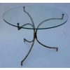 1970′ Table Guéridon Bambou Maison Baguès en Laiton avec Plateau en Verre | Biron 1970′ Table Guéridon Bambou Maison Baguès en Laiton avec Plateau en Verre
