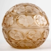 Boite « Poussins » verre blanc patiné sépia de René LALIQUE | Biron Boite "Poussins" verre blanc patiné sépia de René LALIQUE