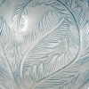 Vase « Plumes » verre blanc patiné bleu de René LALIQUE | Biron Vase "Plumes" verre blanc patiné bleu de René LALIQUE