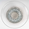 Vase « Monaco » verre blanc patiné bleu de René LALIQUE | Biron Vase "Monaco" verre blanc patiné bleu de René LALIQUE