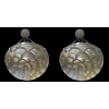 Paire de Suspensions Plafonniers « Rinceaux » verre blanc de René LALIQUE | Biron ||||||