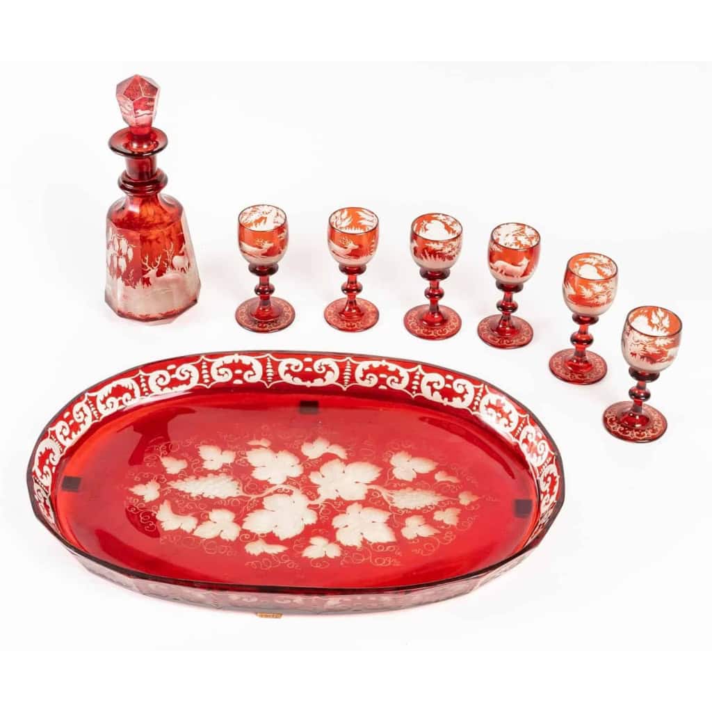 Ensemble de cristal de Bohême, XIXème siècle | Biron Ensemble de cristal de Bohême, XIXème siècle