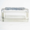 Boite « Bluets » verre blanc patiné bleu de René LALIQUE | Biron Boite "Bluets" verre blanc patiné bleu de René LALIQUE