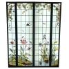 Vitrail vitraux iris et pavots | Biron ||||||||||