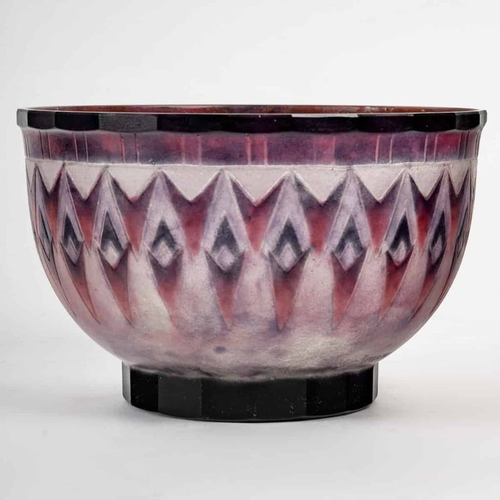 Coupe « Fers de Lance » pâte de verre de Gabriel ARGY-ROUSSEAU | Biron ||||||