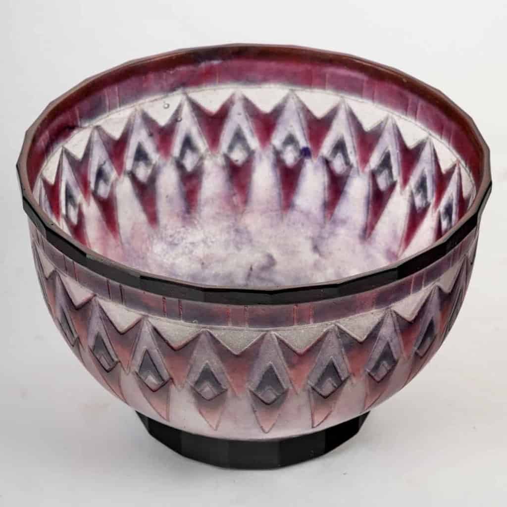 Coupe « Fers de Lance » pâte de verre de Gabriel ARGY-ROUSSEAU | Biron Coupe "Fers de Lance" pâte de verre de Gabriel ARGY-ROUSSEAU
