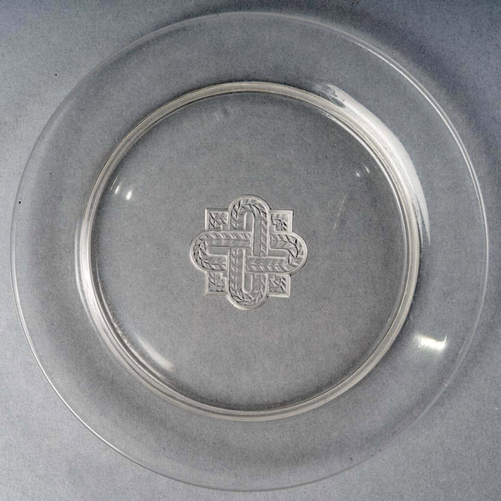 Service "Molsheim" verre blanc de René LALIQUE - 12 pièces