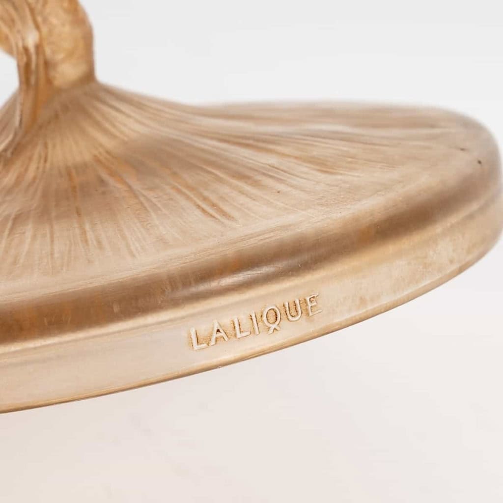 Boite "Degas" verre blanc patiné sépia de René LALIQUE