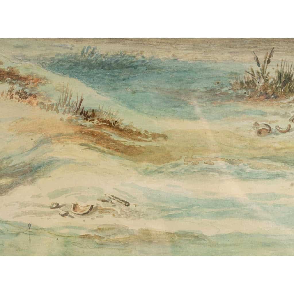 Tableau orientaliste aquarelle, fin XIXème siècle | Biron Tableau orientaliste aquarelle, fin XIXème siècle