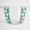 Vase « Honfleur » verre blanc patiné bleu de René LALIQUE | Biron Vase "Honfleur" verre blanc patiné bleu de René LALIQUE