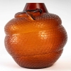 Vase « Serpent » verre ambre de René LALIQUE 7
