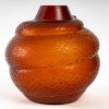 Vase « Serpent » verre ambre de René LALIQUE 10