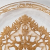 Suite d'Assiettes "Chiens Chasse" verre blanc patiné sépia de René LALIQUE - 4 pièces