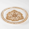 Suite d'Assiettes "Chiens Chasse" verre blanc patiné sépia de René LALIQUE - 4 pièces