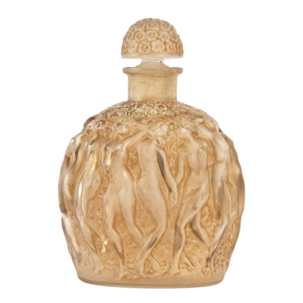 Flacon « Calendal » verre blanc patiné sépia de René LALIQUE | Biron ||||||