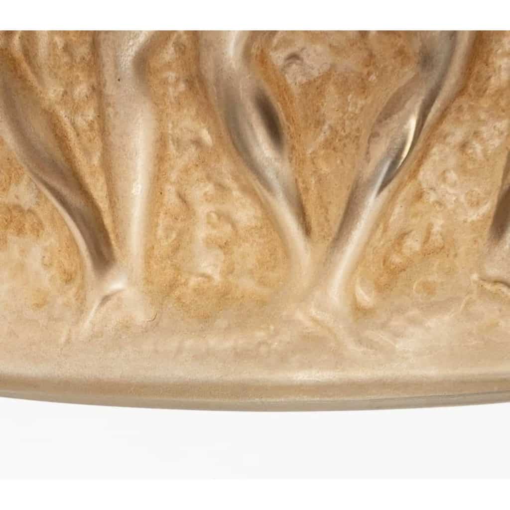 Flacon « Calendal » verre blanc patiné sépia de René LALIQUE | Biron Flacon "Calendal" verre blanc patiné sépia de René LALIQUE