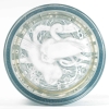 Boite « Deux Pigeons » verre blanc patiné bleu de René LALIQUE | Biron Boite "Deux Pigeons" verre blanc patiné bleu de René LALIQUE