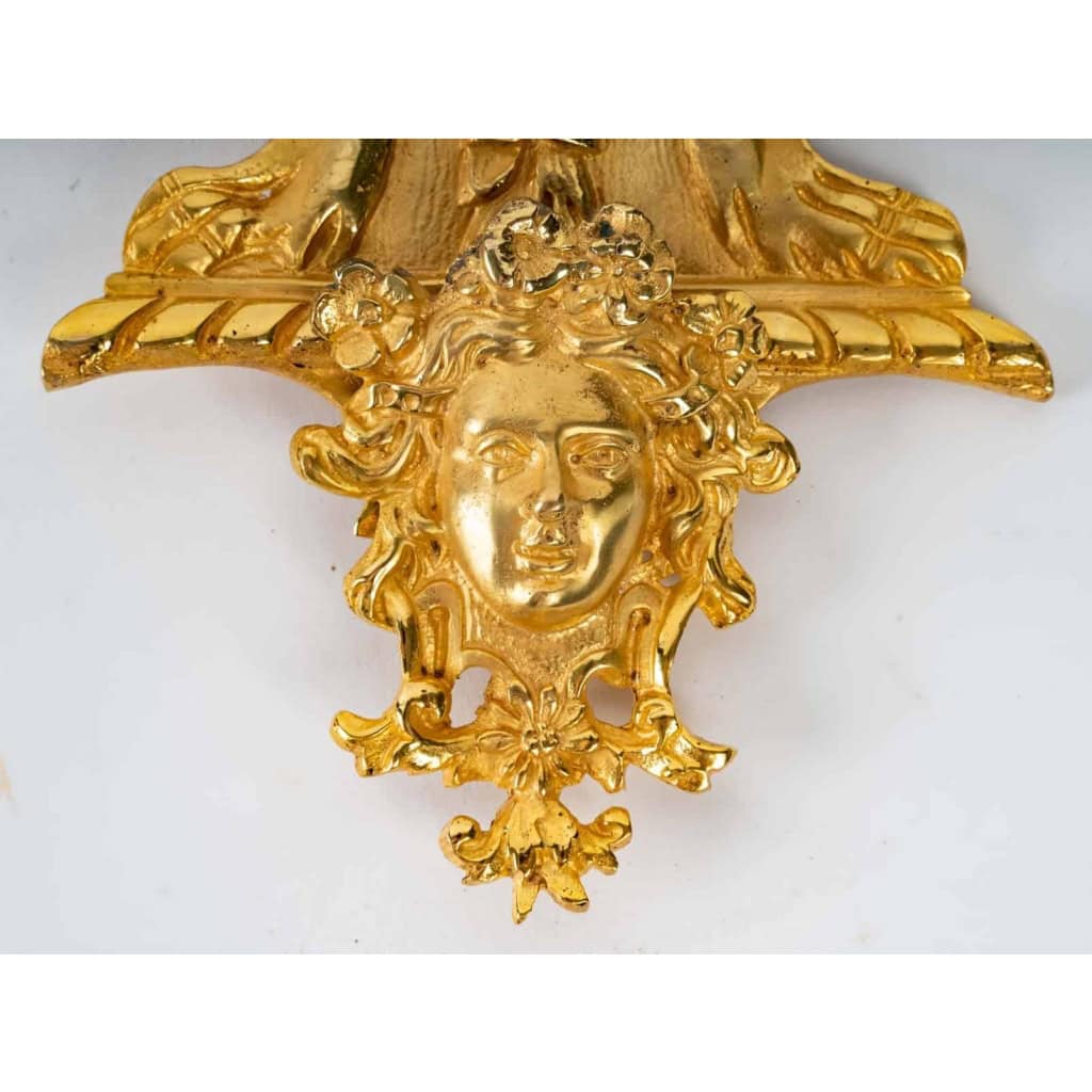 Paire de miroirs en bronze fin XIXème siècle | Biron Paire de miroirs en bronze fin XIXème siècle