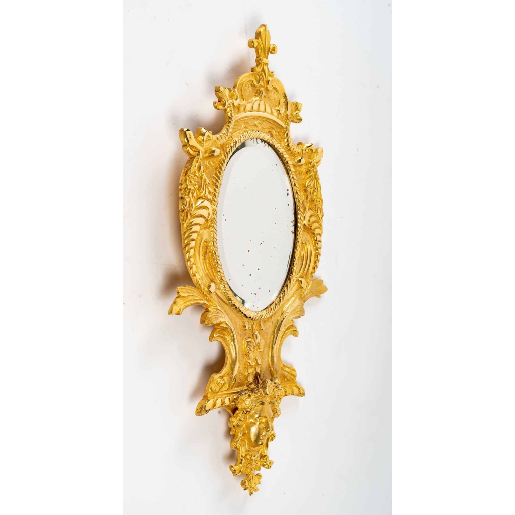 Paire de miroirs en bronze fin XIXème siècle | Biron Paire de miroirs en bronze fin XIXème siècle