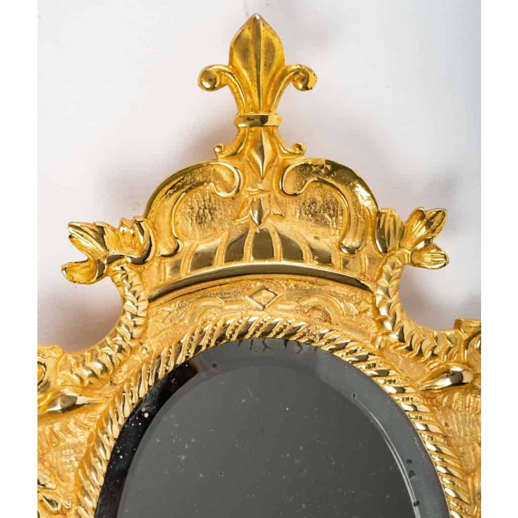 Paire de miroirs en bronze fin XIXème siècle | Biron Paire de miroirs en bronze fin XIXème siècle