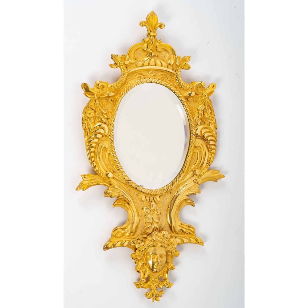 Paire de miroirs en bronze fin XIXème siècle | Biron Paire de miroirs en bronze fin XIXème siècle