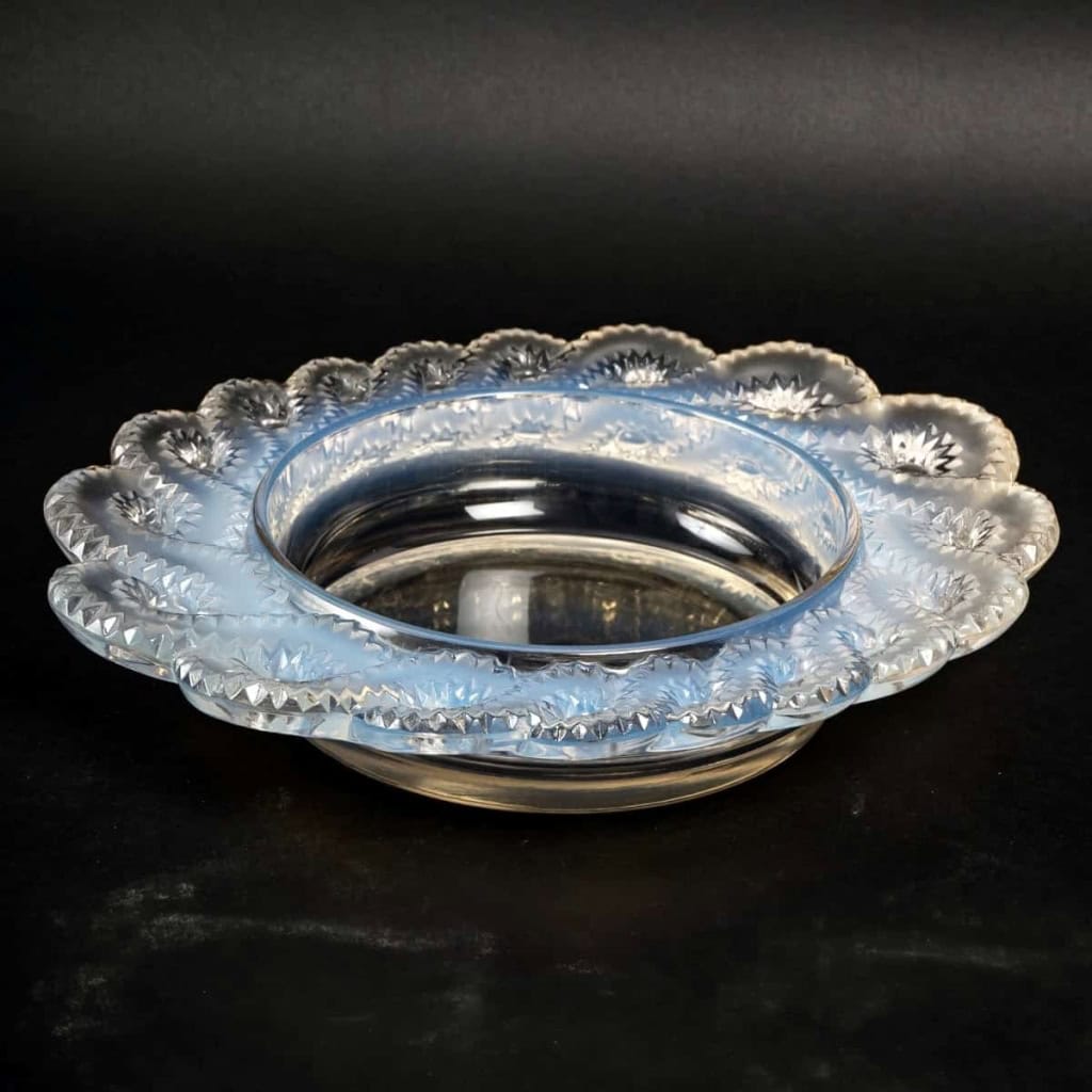 Jardinière Coupe « Auriac » verre opalescent de René LALIQUE | Biron ||||||