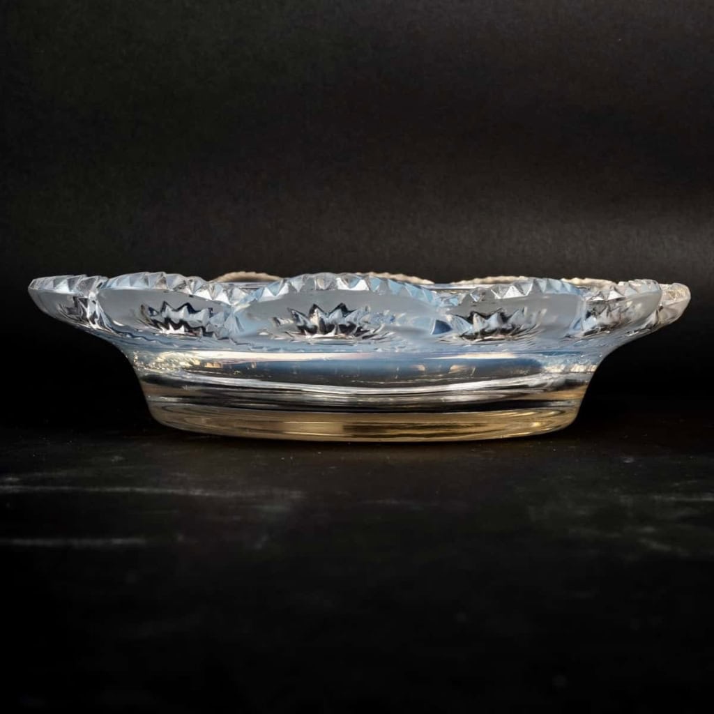 Jardinière Coupe « Auriac » verre opalescent de René LALIQUE | Biron Jardinière Coupe "Auriac" verre opalescent de René LALIQUE