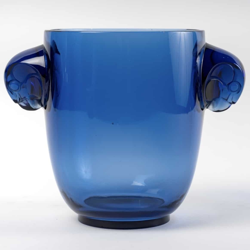 Vase « Albert » verre bleu saphir de René LALIQUE | Biron ||||||