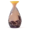 Vase « Fleurs Violettes » verre multicouche dégagé à l’acide d’Emile GALLE | Biron Vase "Fleurs Violettes" verre multicouche dégagé à l'acide d'Emile GALLE