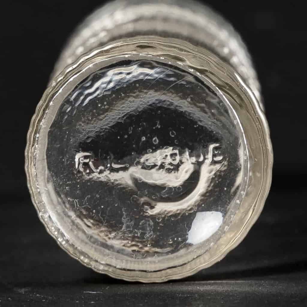 Flacon « Fleurs Vives » verre blanc de René LALIQUE pour Volnay | Biron Flacon "Fleurs Vives" verre blanc de René LALIQUE pour Volnay