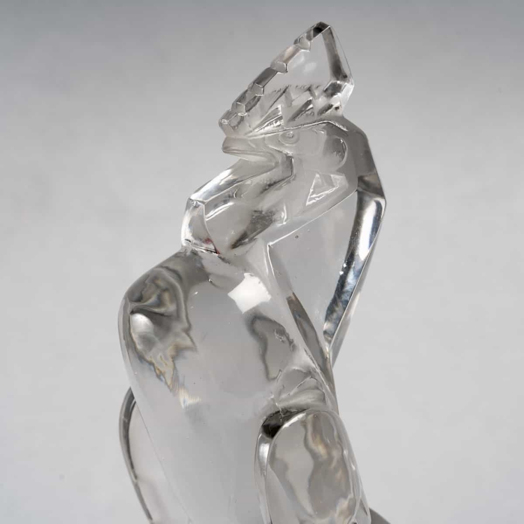 Mascotte Automobile « Coq Houdan » verre blanc de René LALIQUE | Biron Mascotte Automobile "Coq Houdan" verre blanc de René LALIQUE