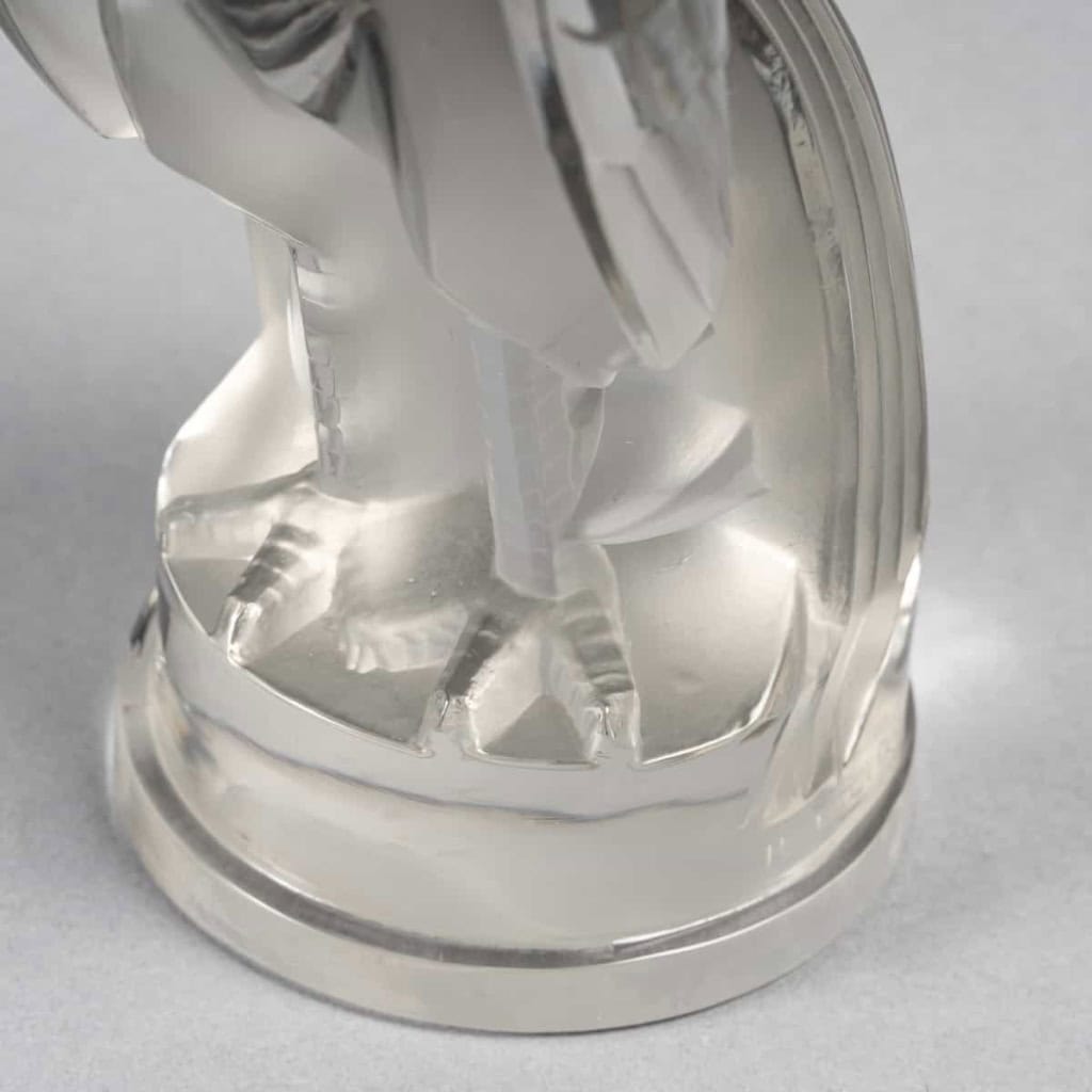 Mascotte Automobile « Coq Houdan » verre blanc de René LALIQUE | Biron Mascotte Automobile "Coq Houdan" verre blanc de René LALIQUE