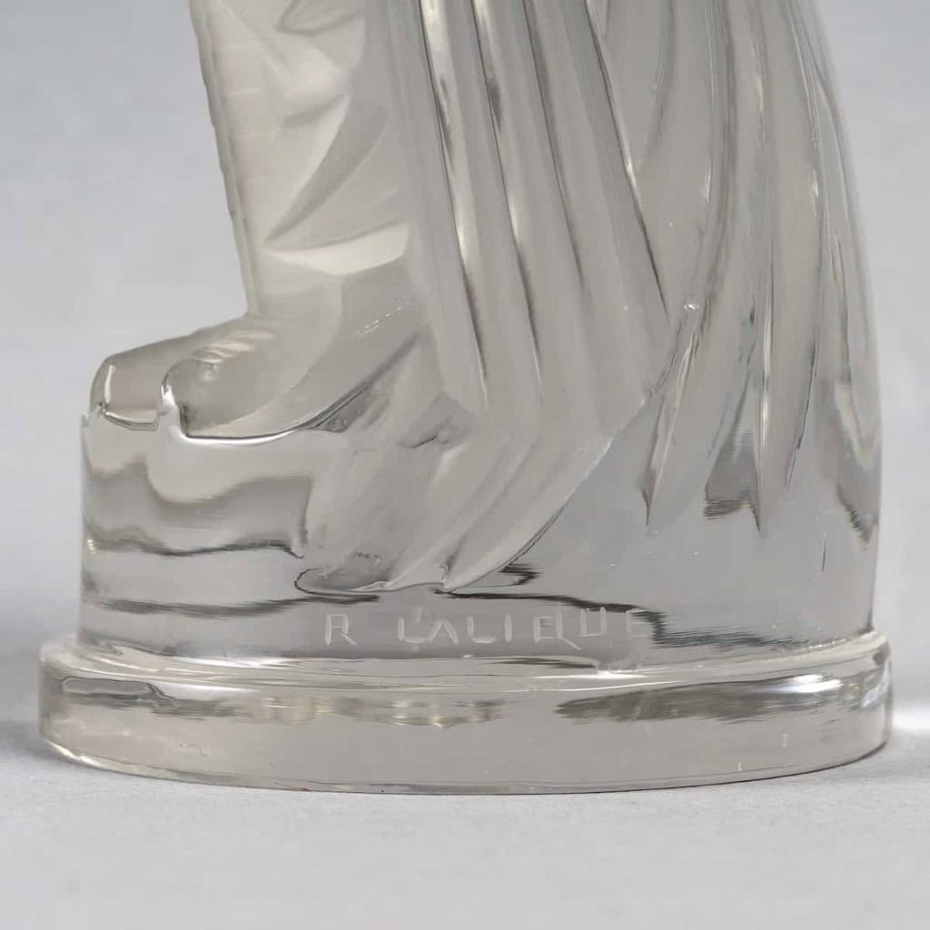 Mascotte Automobile « Coq Houdan » verre blanc de René LALIQUE | Biron Mascotte Automobile "Coq Houdan" verre blanc de René LALIQUE