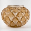 Vase « Languedoc » verre blanc patiné sépia de René LALIQUE | Biron |||||||